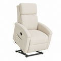 Relaxsessel mit Liegefunktion Creme Polyester 86 x 93 x 106 cm