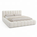 Stauraumbett Polsterbett Cremeweiß Polyester rechteckig Liegefläche 180 x 200 cm Außenmaß 220 x 200 x 110 cm